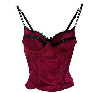 Elegant Red Bustier Top size small